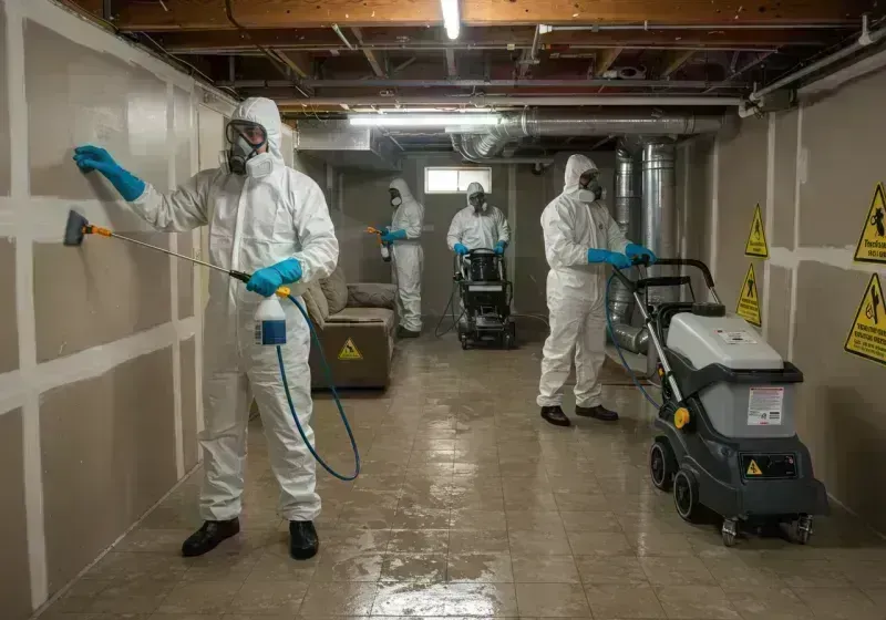 Basement Moisture Removal and Structural Drying process in Fort Fairfield, ME